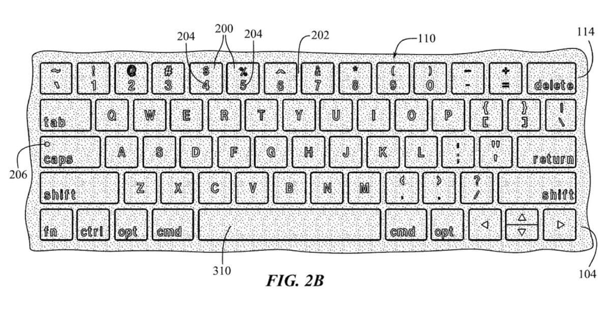 Патент Apple представляет будущие клавиатуры MacBook с клавишами с подсветкой, которые могут динамически отображать различные символы