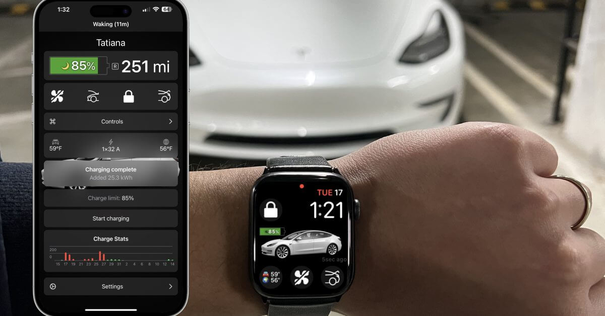 Как управлять своей Tesla с Apple Watch