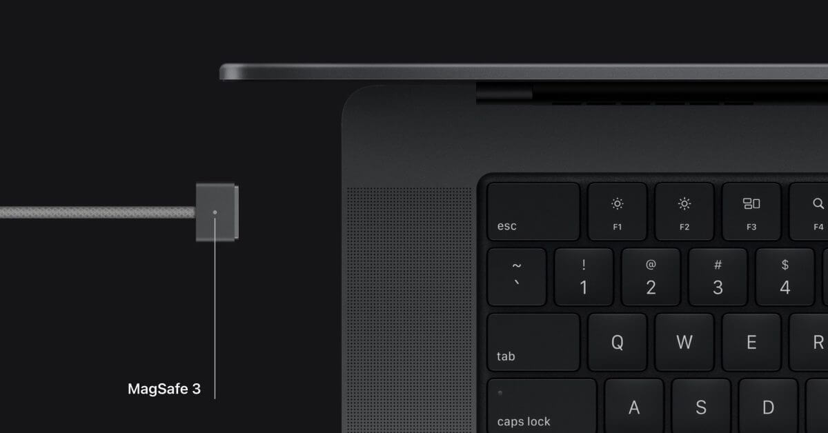 Новые MacBook Pro поставляются с зарядными кабелями MagSafe того же цвета