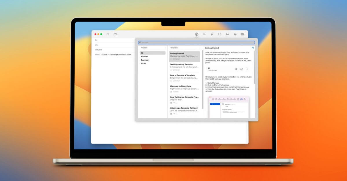 «ReplyCube» — это новое расширение Apple Mail для быстрой обработки повторно используемых ответов.