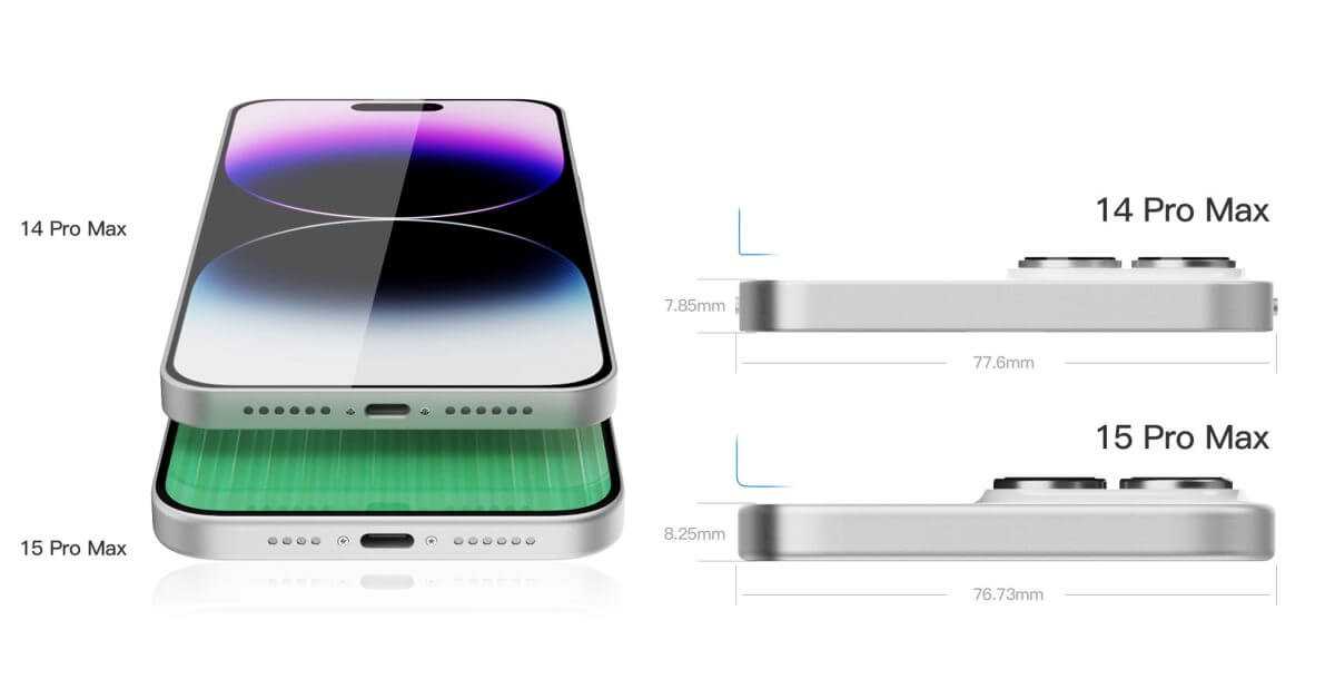 Слух: iPhone 15 Pro Max будет иметь меньшую выпуклость камеры, более тонкие рамки и многое другое