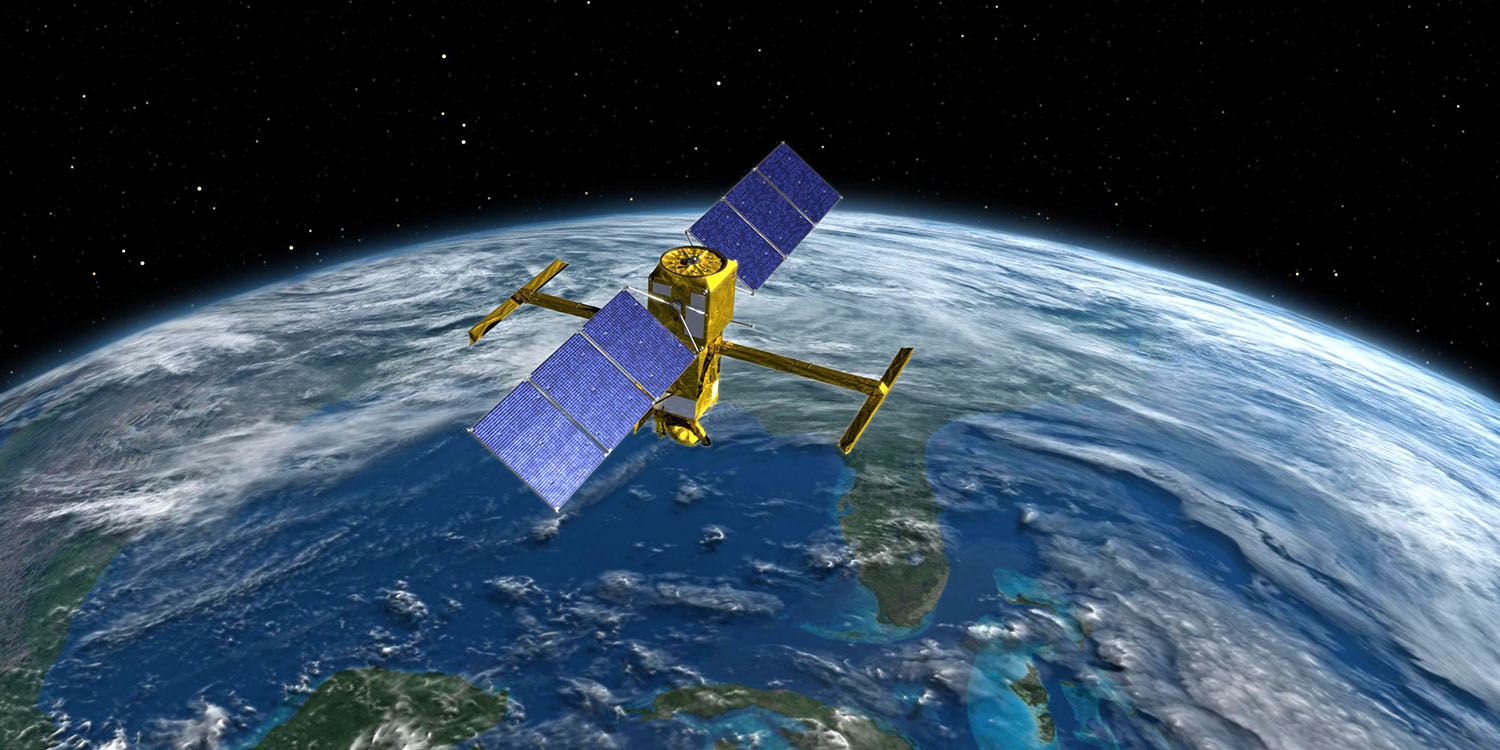 спутниковая связь Samsung |  Спутник показан на орбите