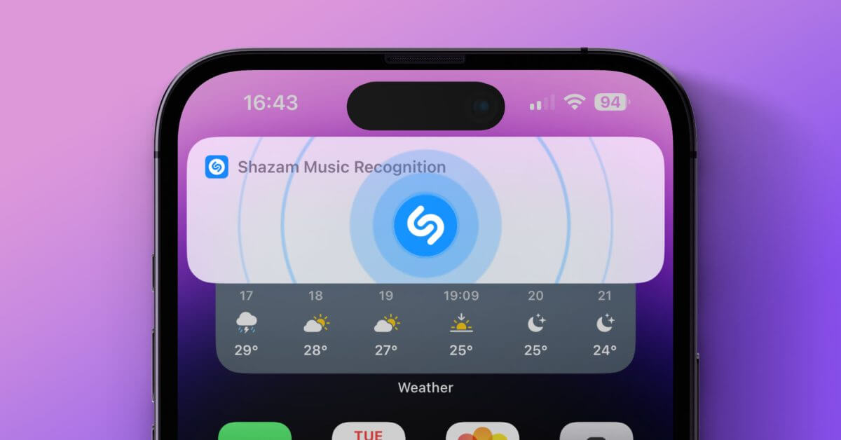 iOS 16 добавляет новую анимацию Shazam при идентификации песен