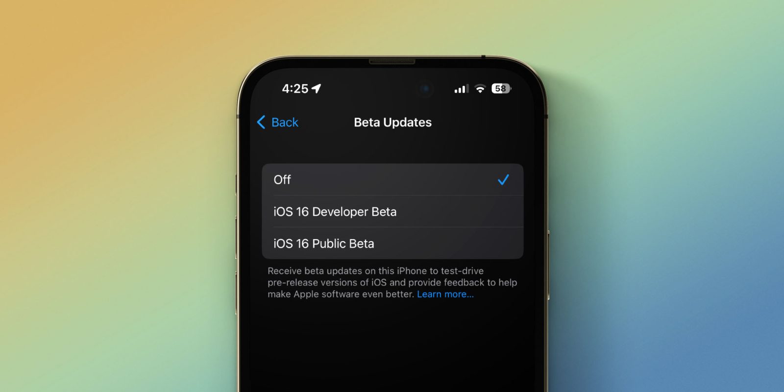 Включите бета-обновления iOS в настройках.