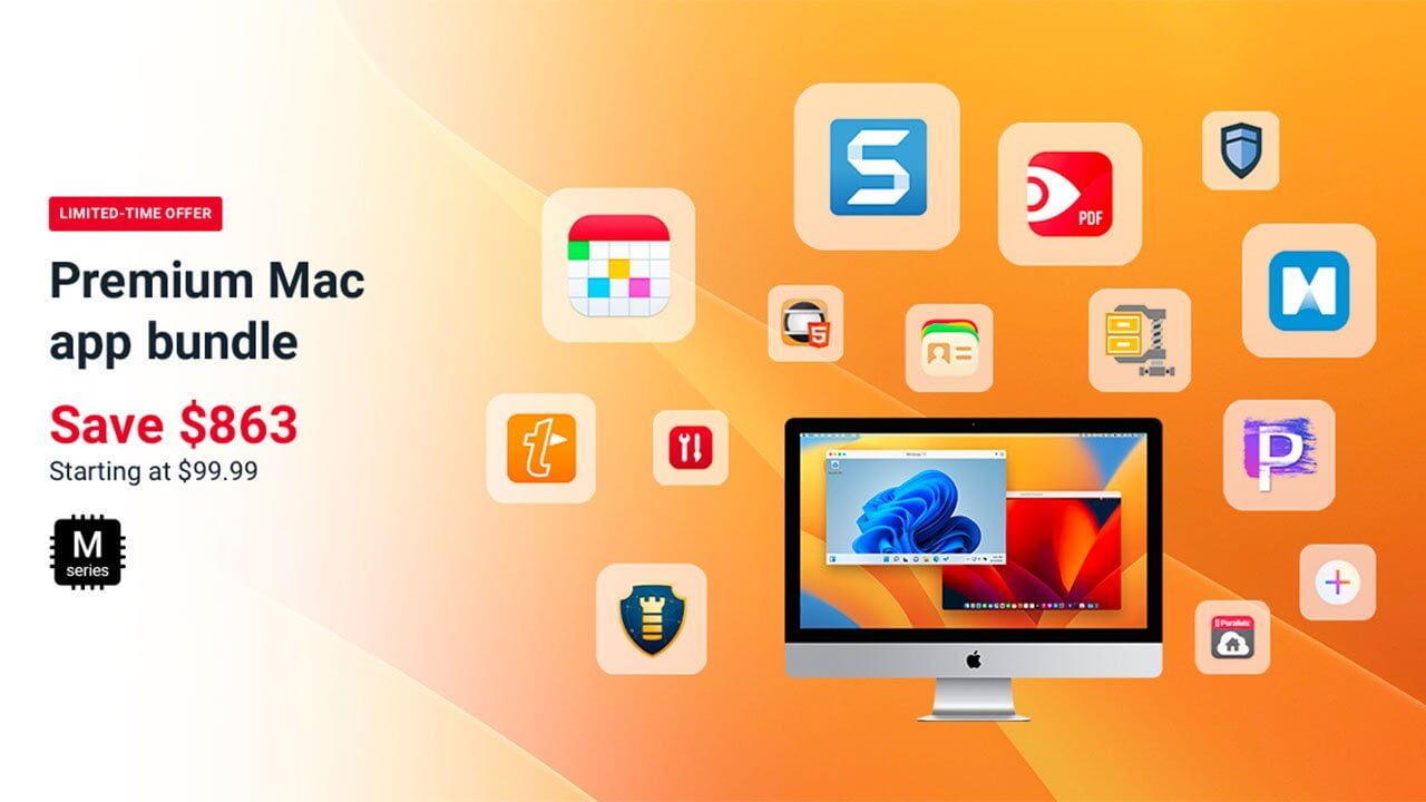 Получите 14 приложений для Mac бесплатно с пакетом Parallels Desktop 18