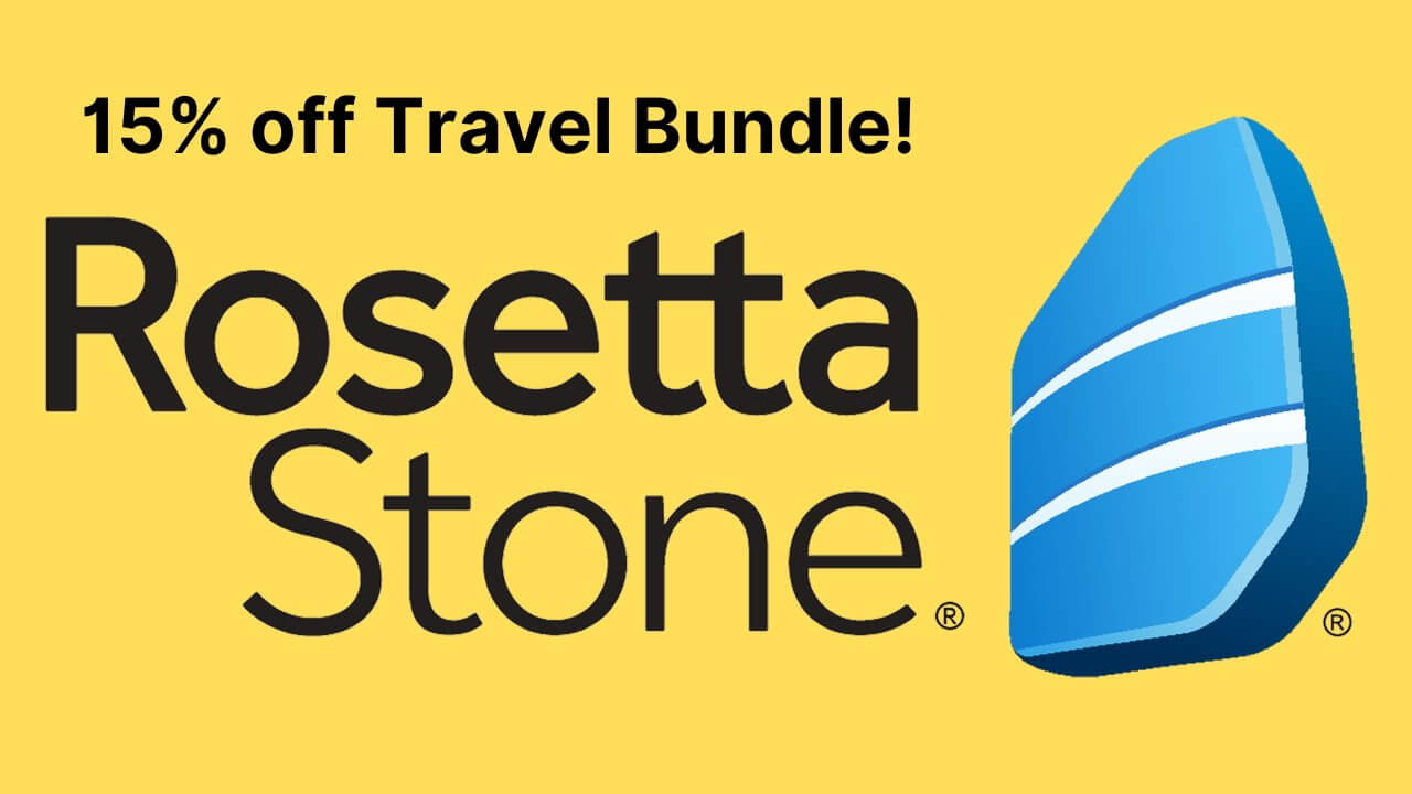 Получите дополнительную скидку 15% на пожизненную подписку Rosetta Stone с пакетом Travel Hacker Bundle.
