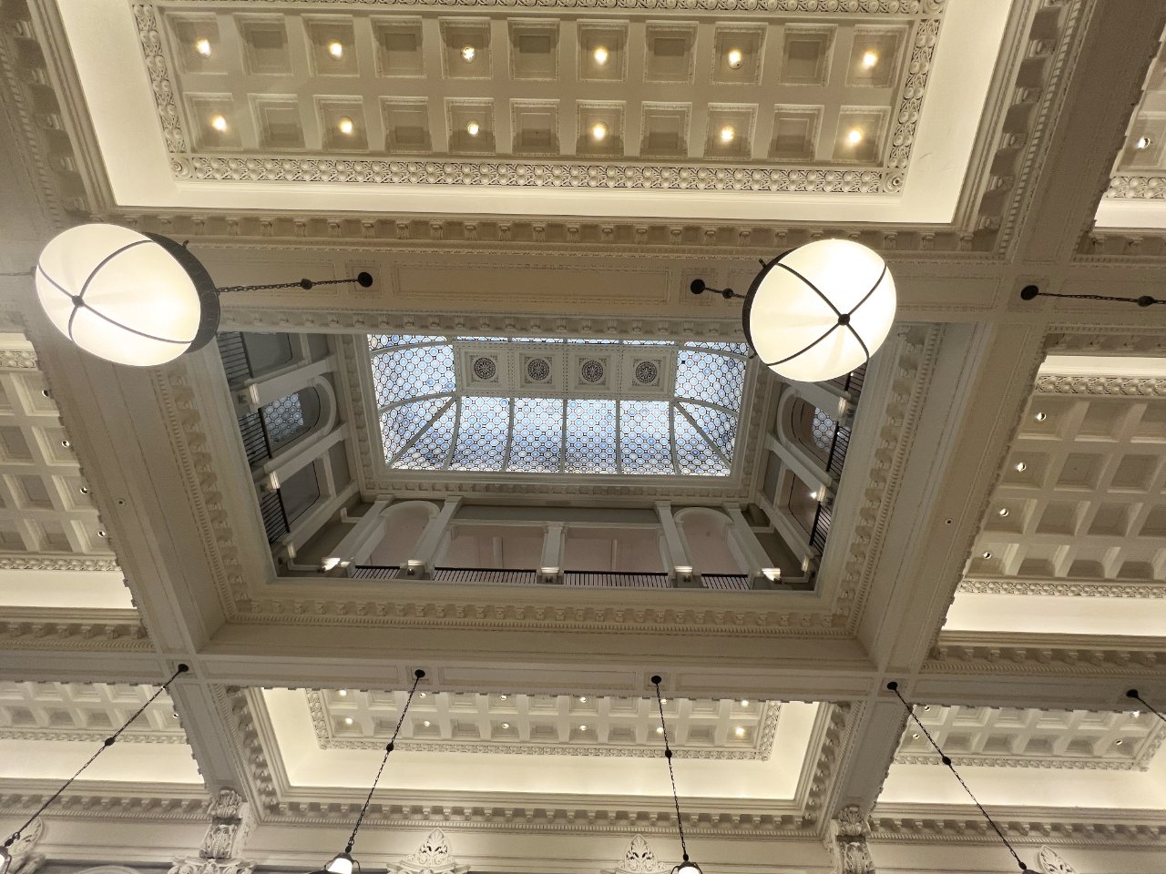 You might have seen this original skylight when it was a bookstore, but Apple has made it more interesting.
