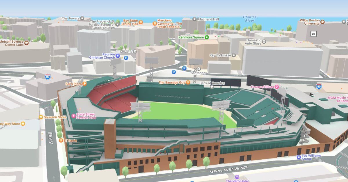 Apple расширяет возможности Apple Maps 3D с эффектом присутствия в Бостоне