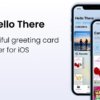 Hello There Органайзер поздравительных открыток iOS получает автоматическое определение карт, хэштеги, пользовательские значки