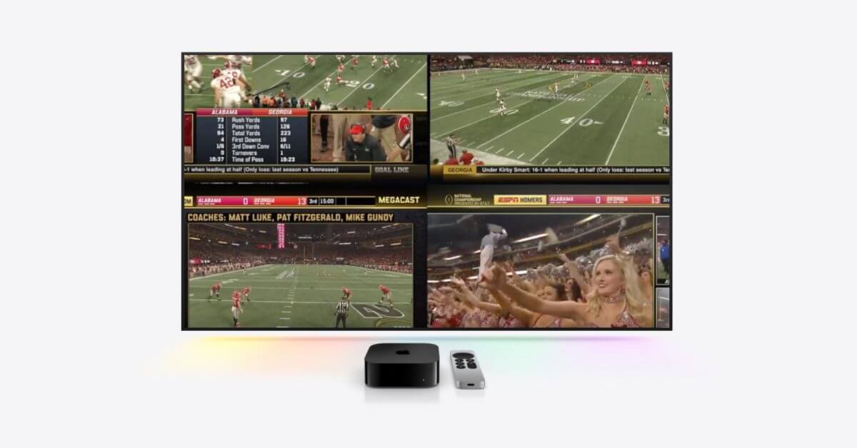 Код iOS 16.5 указывает на то, что функция Quad-Box Picture-in-Picture находится в разработке для спортивных трансляций Apple TV.