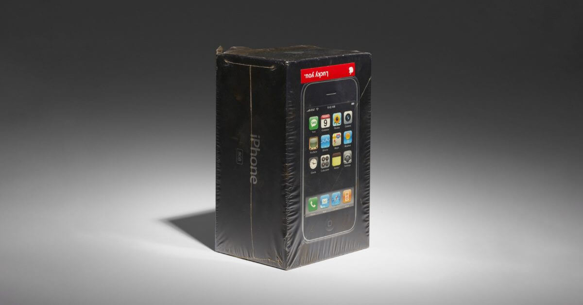 Запечатанный OG iPhone с редкой наклейкой Apple «Lucky you» без шарма по распродажной цене