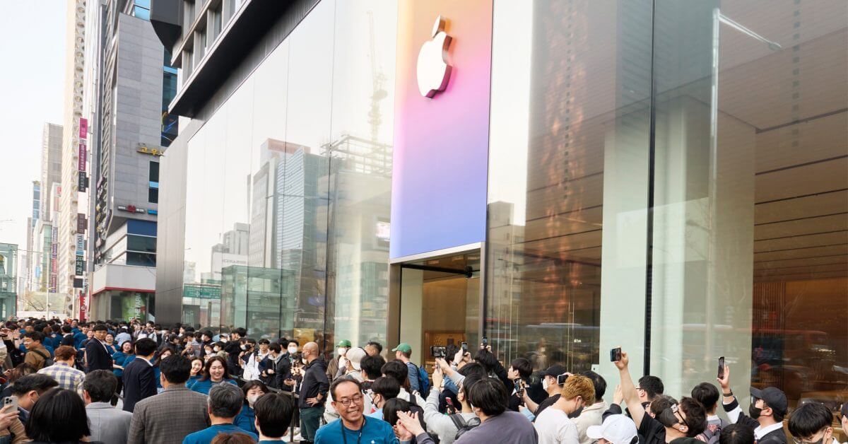 Apple открывает новый магазин в районе Каннам в Южной Корее