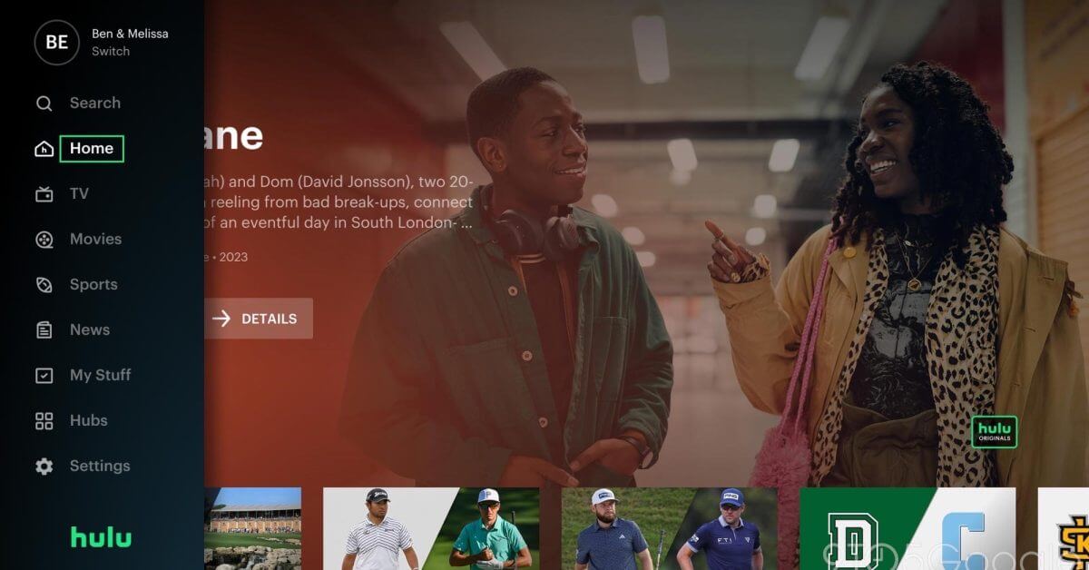 Hulu для Apple TV получает обновленную навигацию с новой боковой панелью