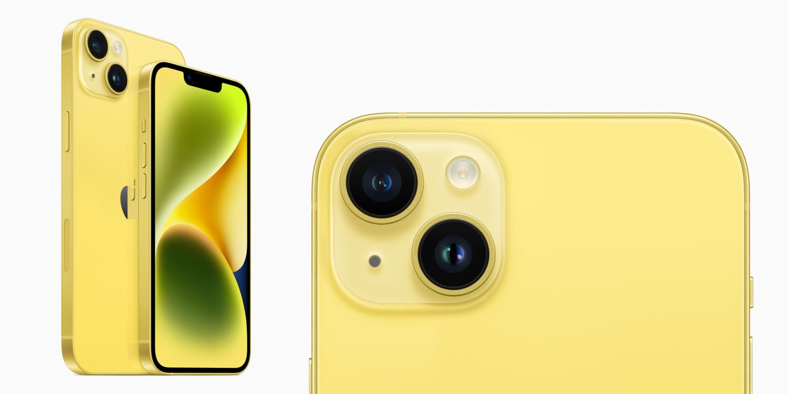 Желтый айфон 14