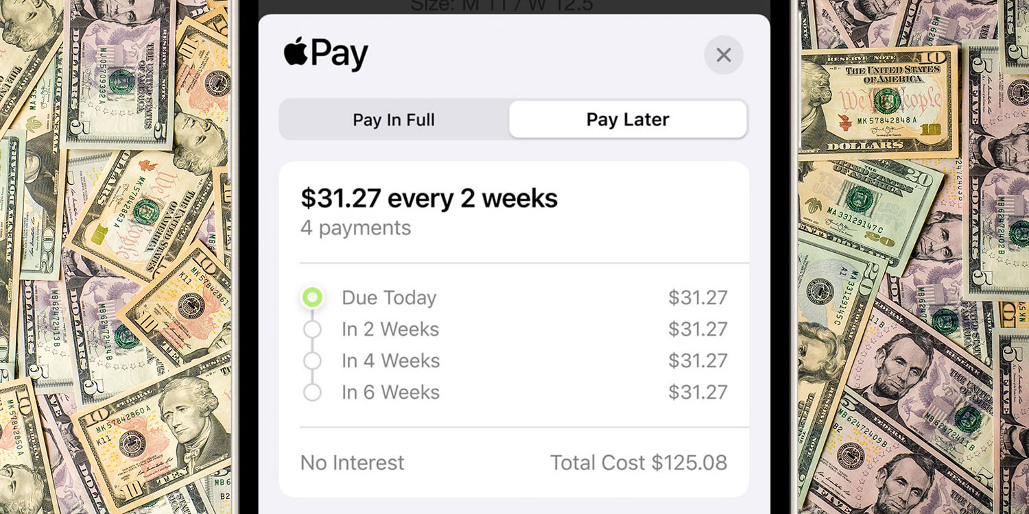 Стоит ли использовать Apple Pay Later |  Скриншот над долларовыми купюрами