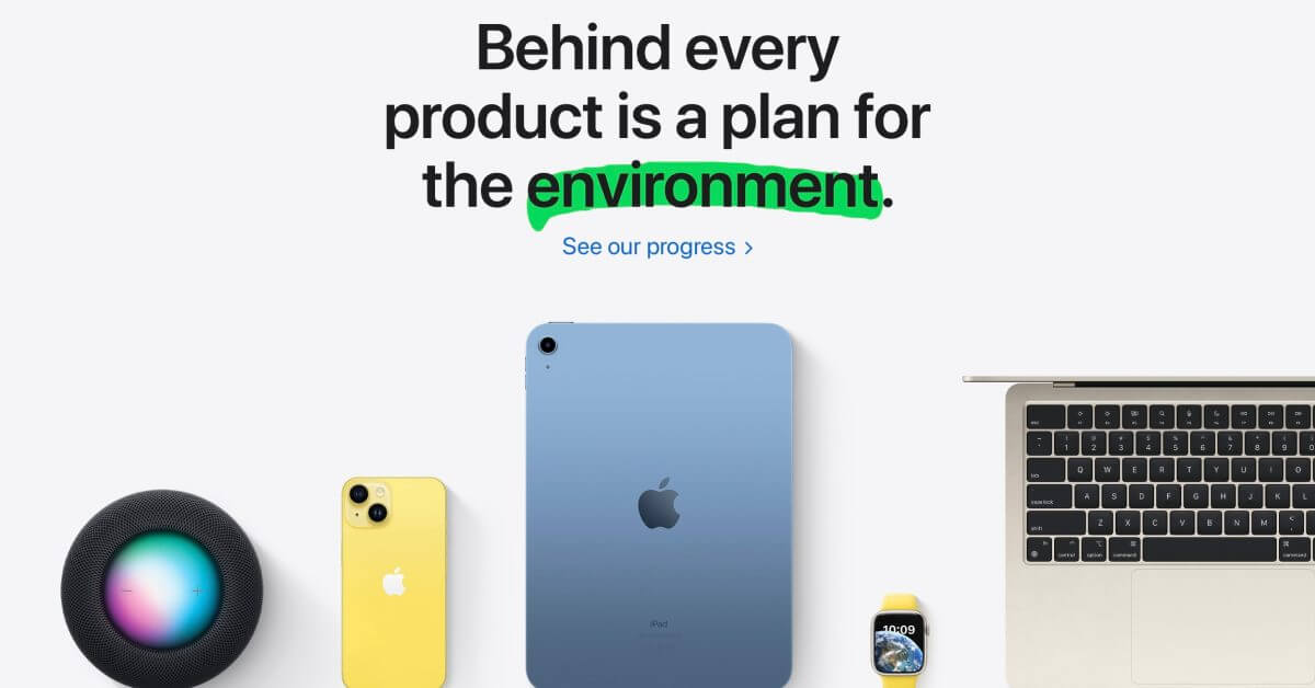 Apple рекламирует экологический прогресс в годовом отчете в преддверии Дня Земли