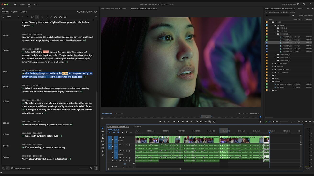 Adobe Premiere Pro получает возможность редактирования текста на основе искусственного интеллекта