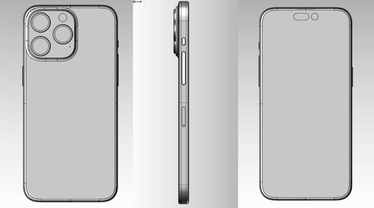 iPhone 15 Pro Max имеет больший выступ камеры на рендерах САПР