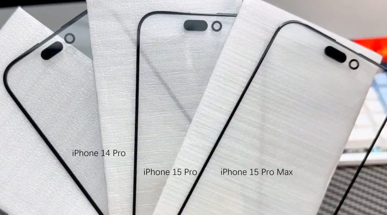 Утечка стекла iPhone 15 Pro Max показывает чрезвычайно тонкие рамки
