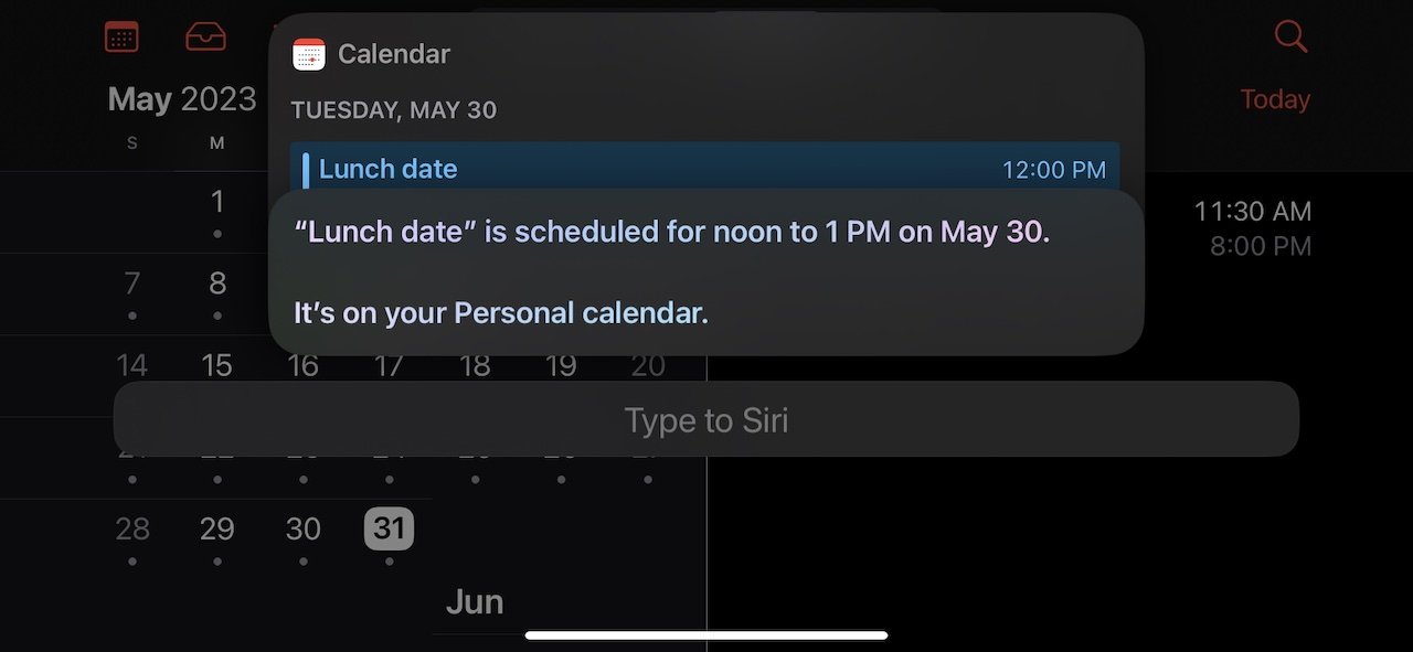 Siri перемещает дату на 30-е число и не может читать существующие события 31-го числа.