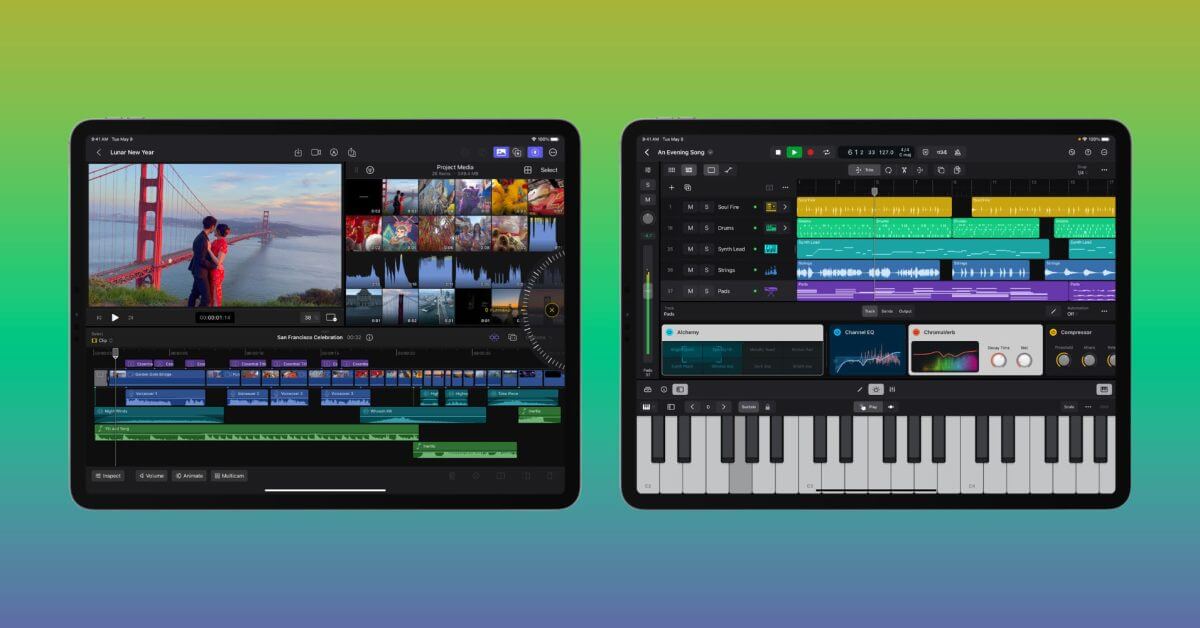 Apple выпускает Final Cut Pro и Logic Pro для iPad