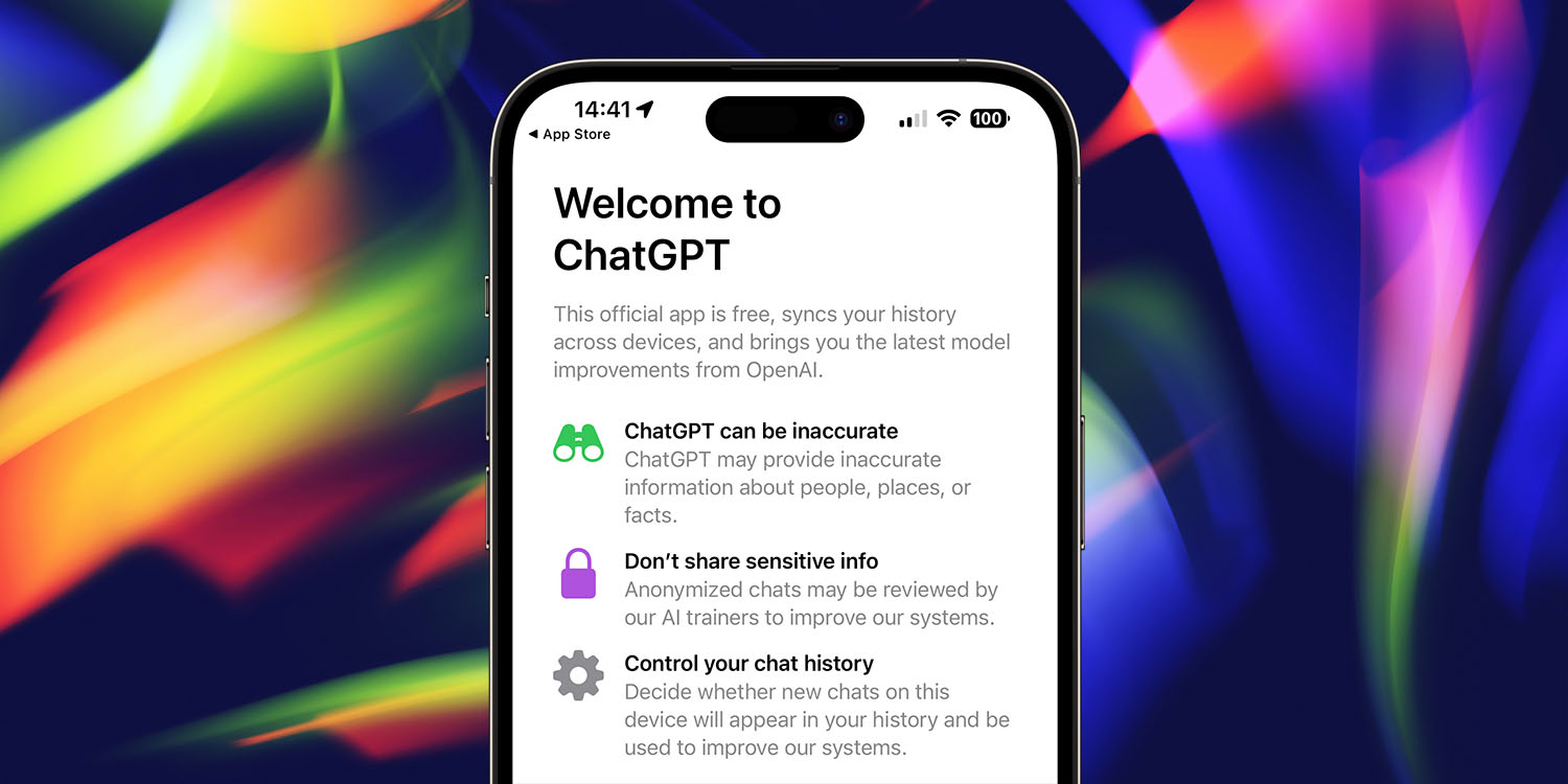 Экран приветствия ChatGPT для iPhone