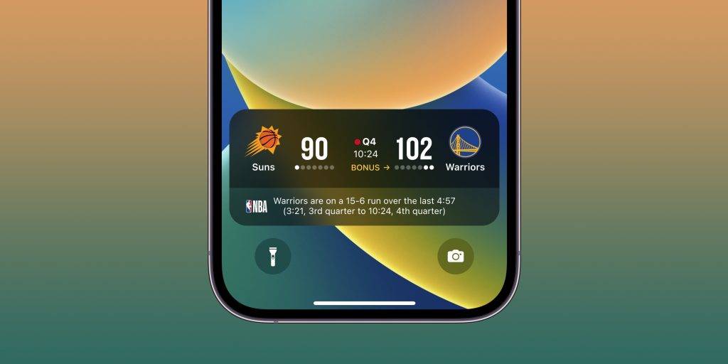 официальная поддержка NBA iOS Live Activity