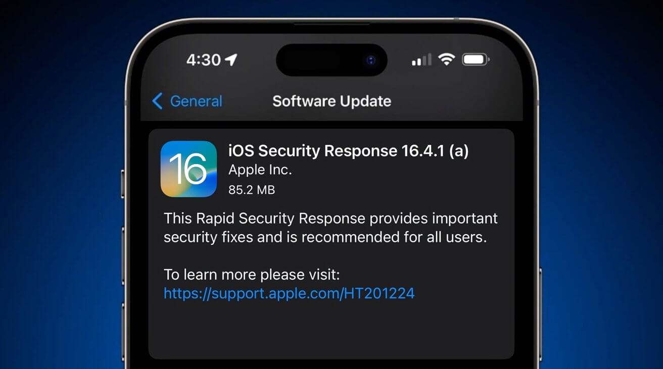 Apple выпускает свой первый Rapid Security Response для iOS и macOS