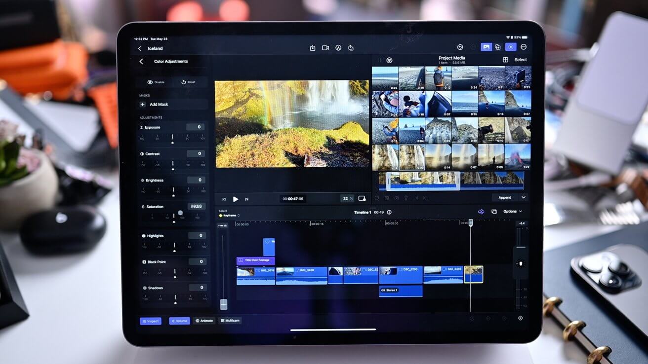 Проекты Final Cut Pro можно перенести с Mac на iPad.