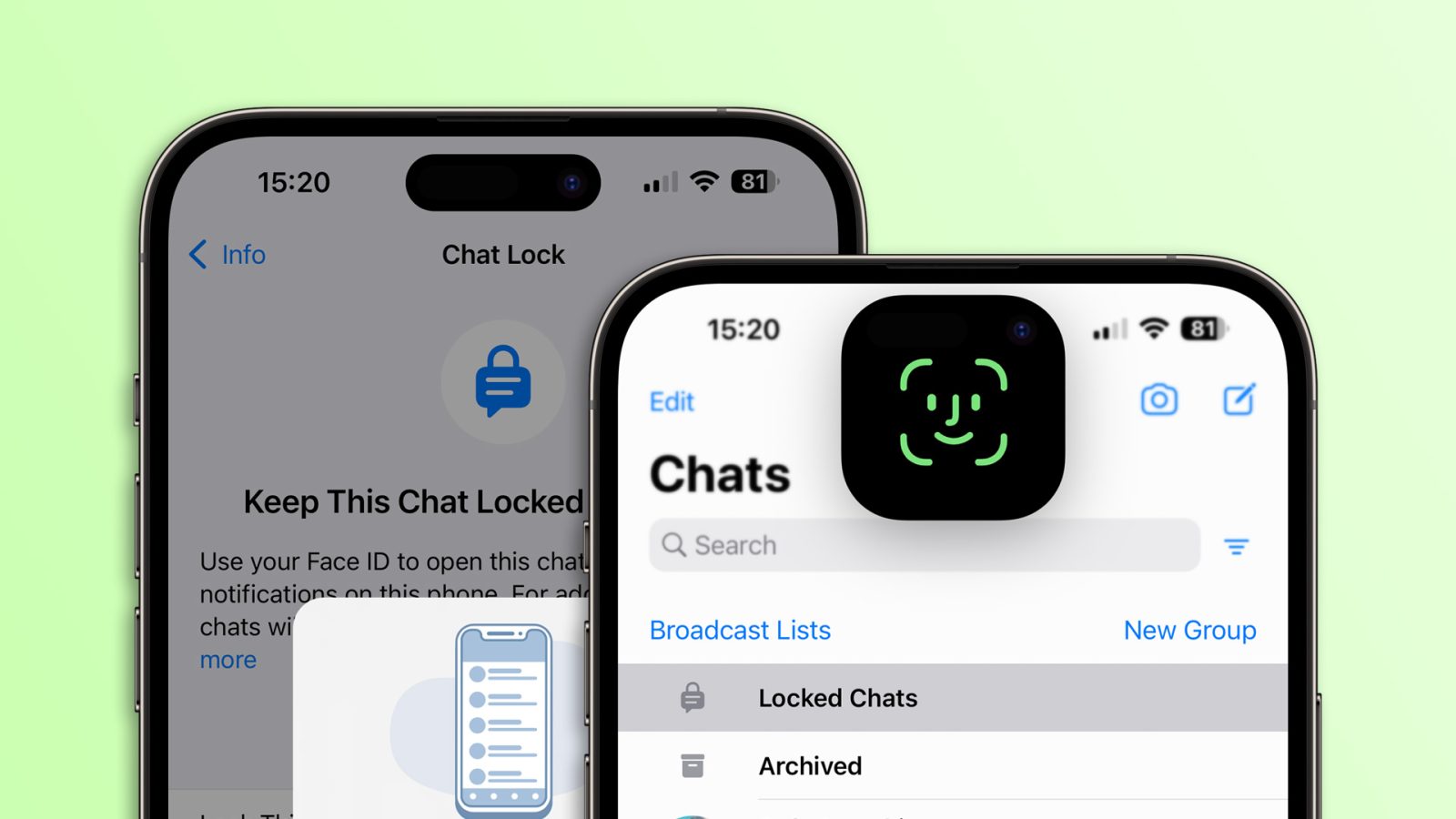 WhatsApp теперь позволяет пользователям блокировать определенные чаты с помощью Face ID и Touch ID