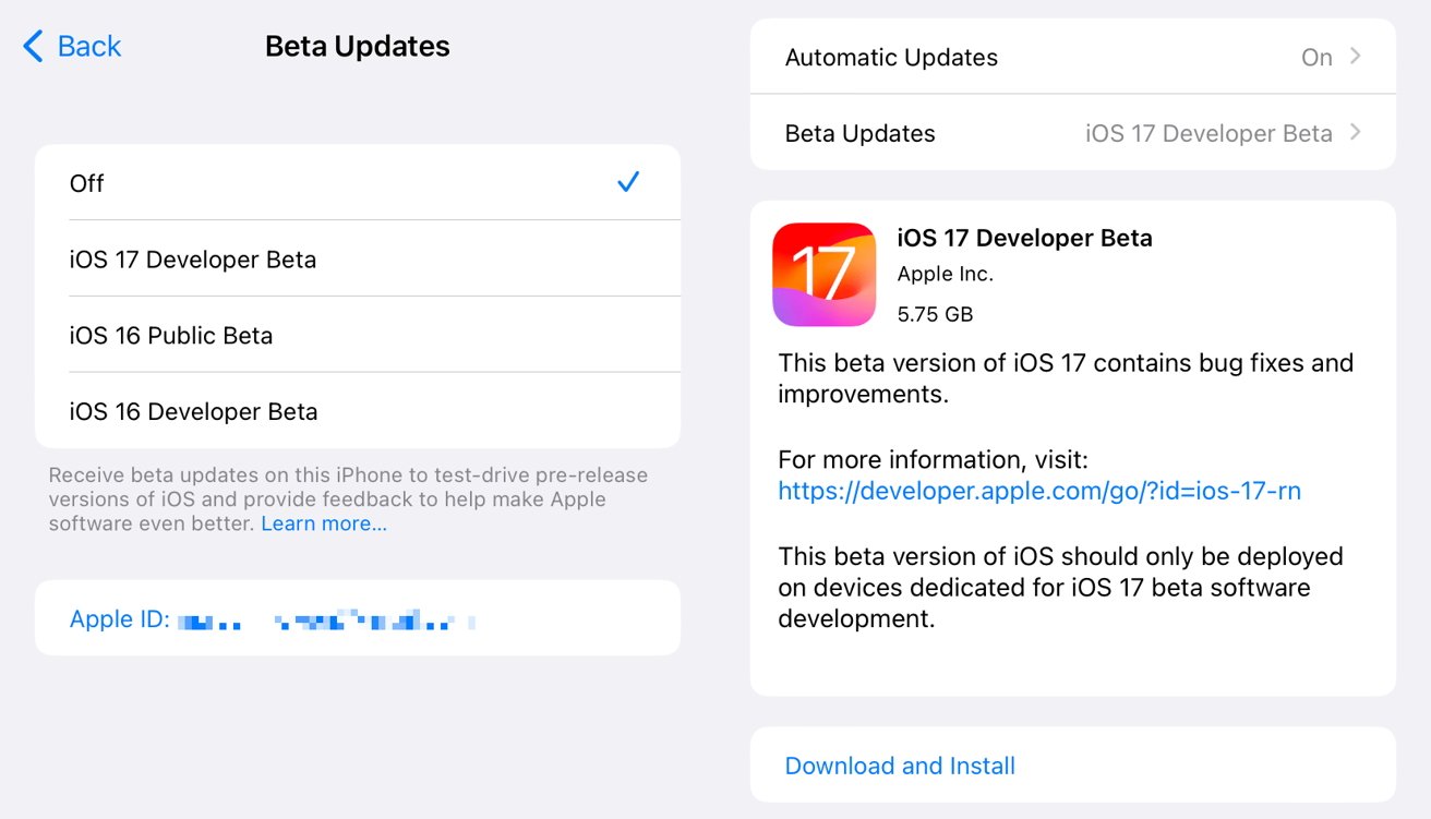 Бета-версия iOS 17 от Apple доступна рано, случайно
