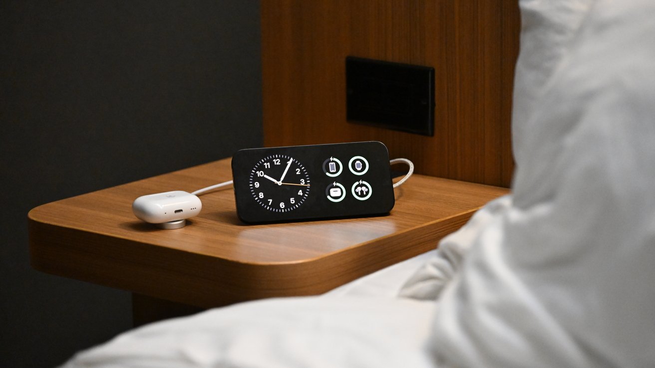 Использование режима ожидания у кровати с виджетом батареи