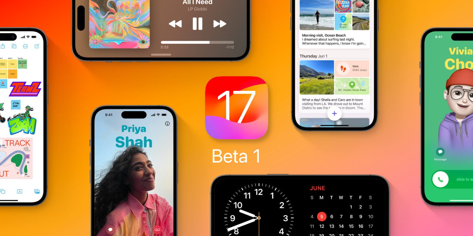 iOS 17 бета 1