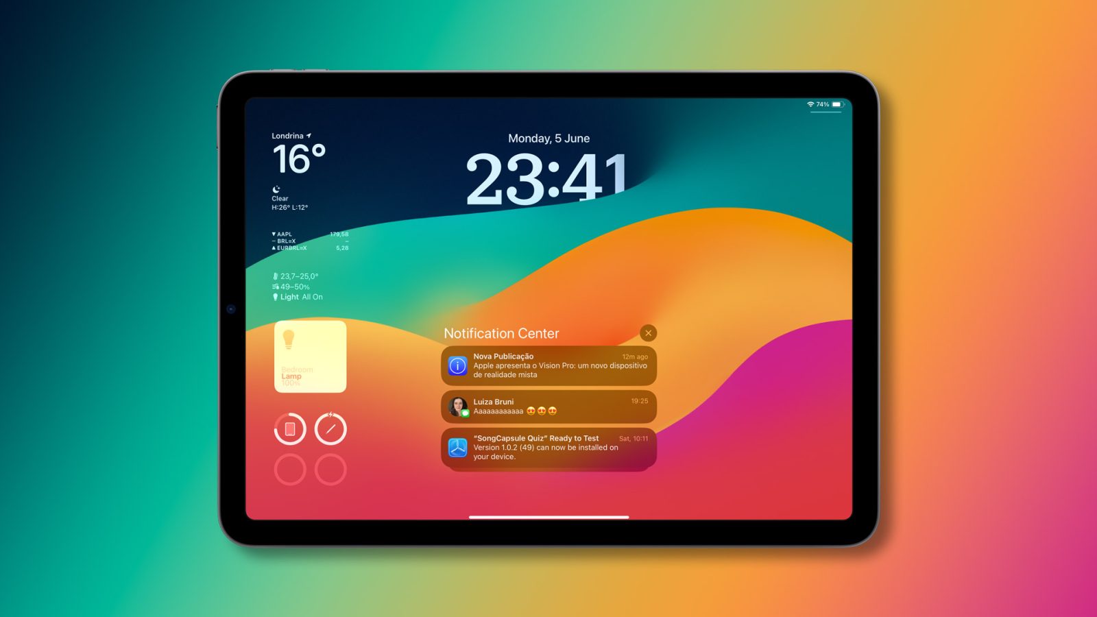iPadOS 17: первый взгляд на настраиваемый экран блокировки