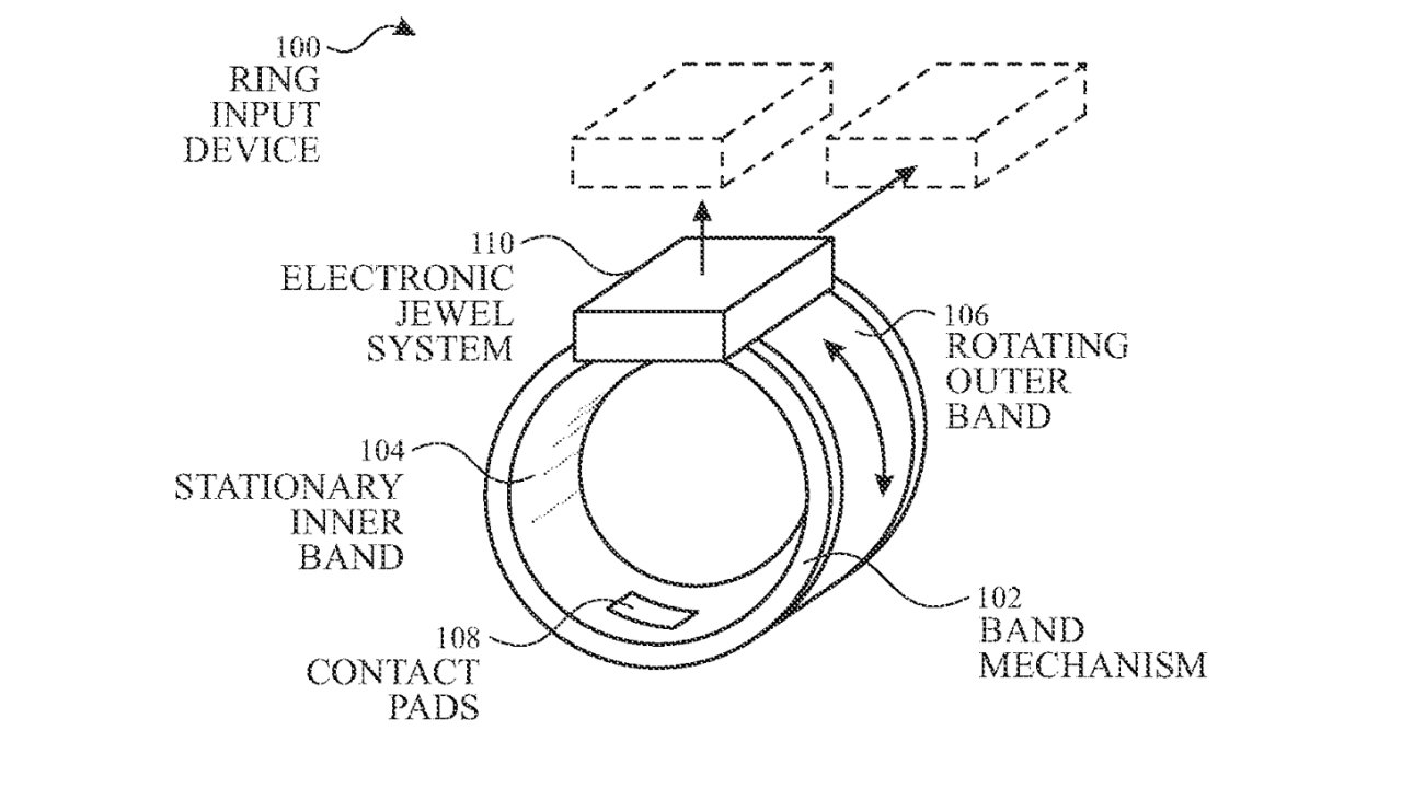 Деталь из патента, показывающая внешние элементы управления и внутреннюю поверхность, обеспечивающую тактильную обратную связь.