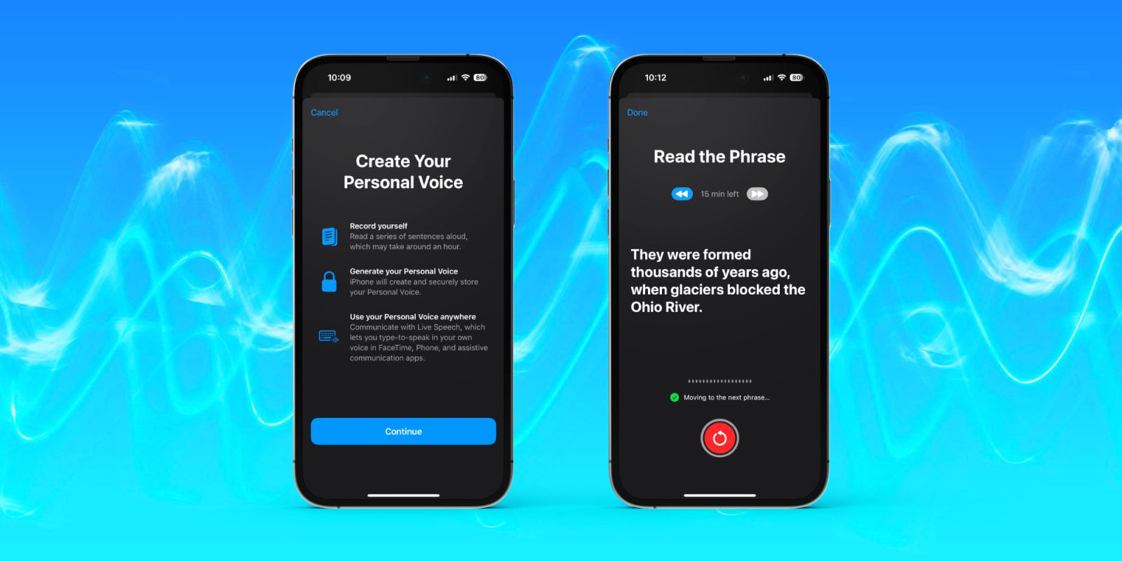 Настройка Personal Voice на iPhone iOS 17