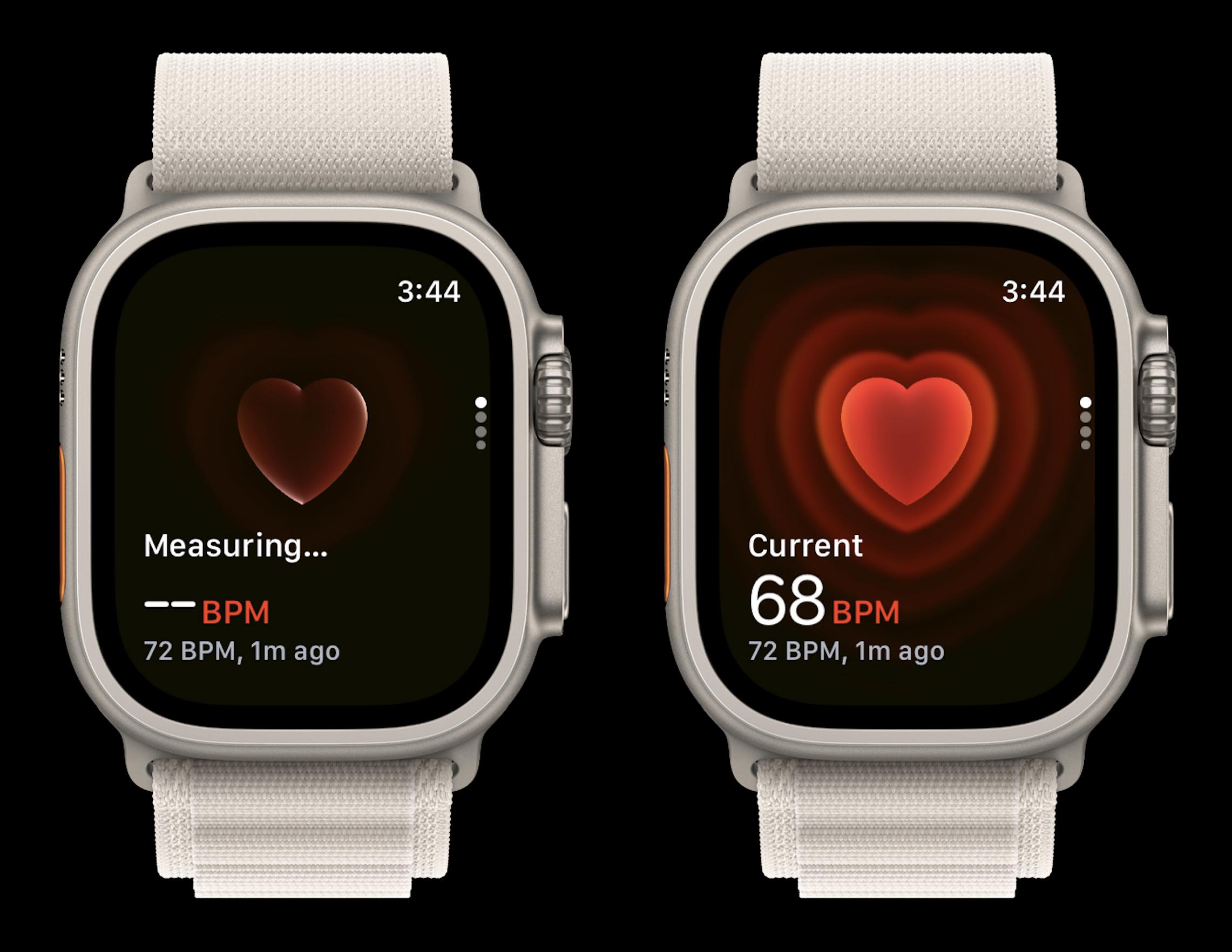 Приложение Apple Watch для измерения пульса watchOS 10 1