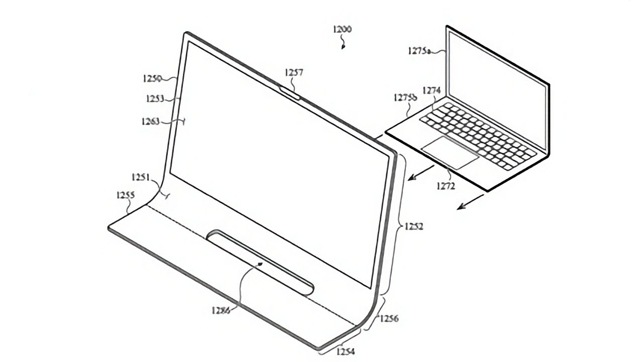 Примеры концепции заднего клина и отверстия, в которое можно разместить клавиатуру MacBook.