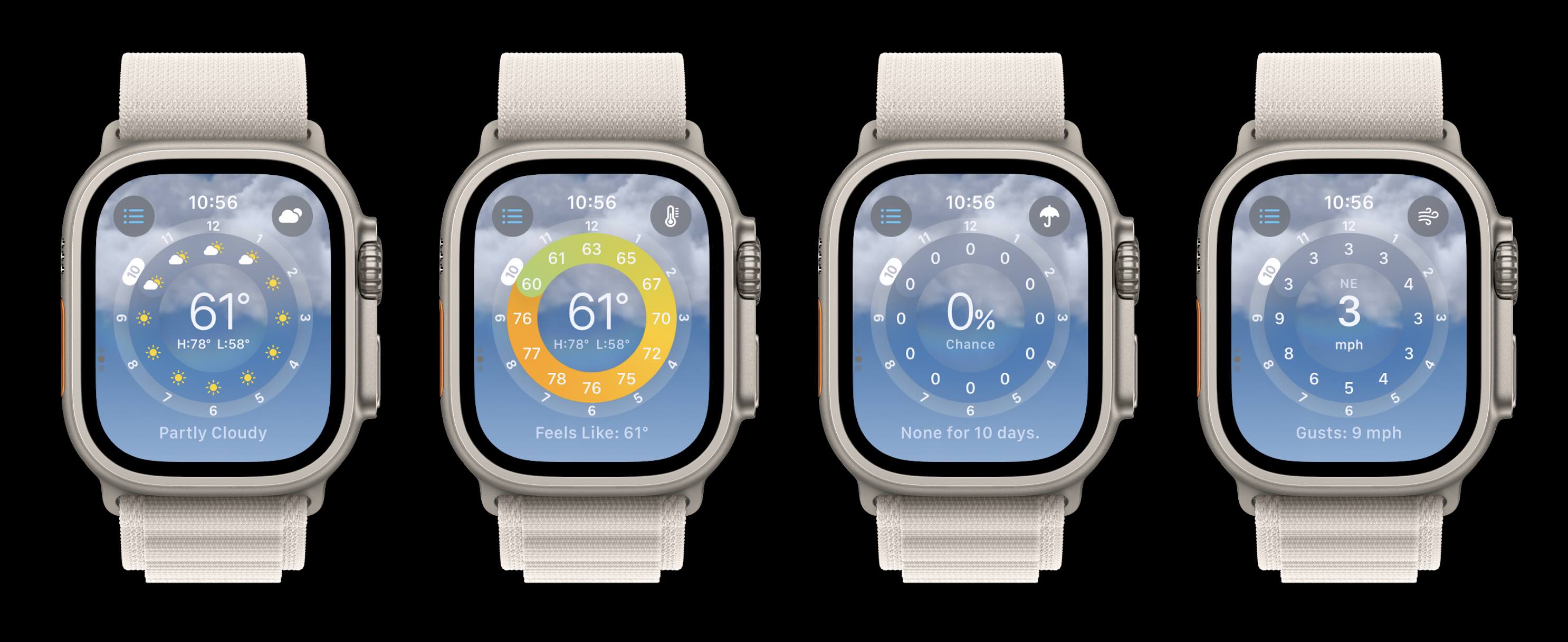 новое приложение «Погода» для Apple Watch 2