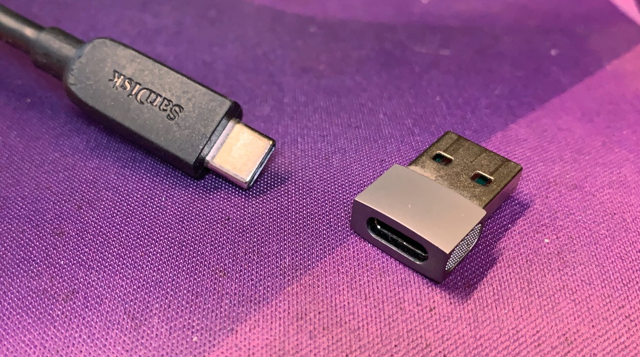 Пример преобразователя USB-C в USB-A.