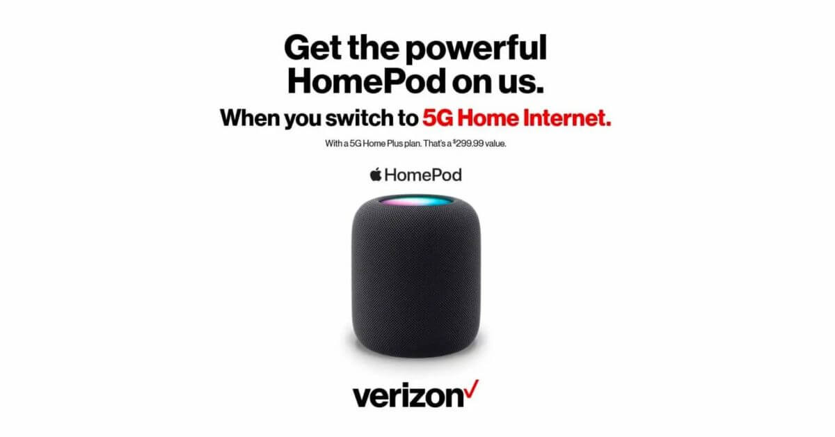 Verizon соблазняет клиентов домашнего Интернета 5G бесплатным HomePod