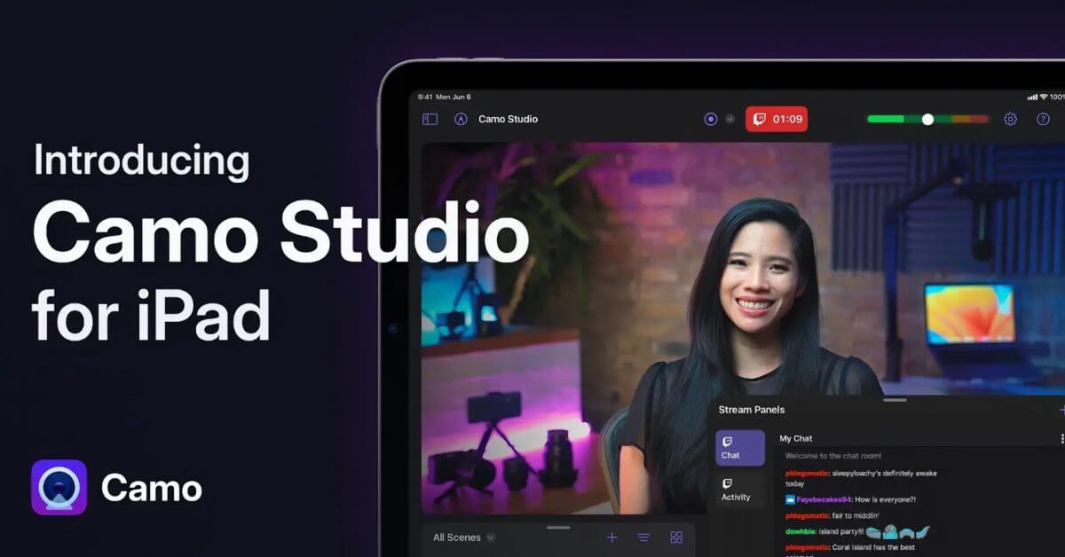 Camo Studio для iPad — новое мощное приложение для потоковой передачи и записи, которое совершенно бесплатно.
