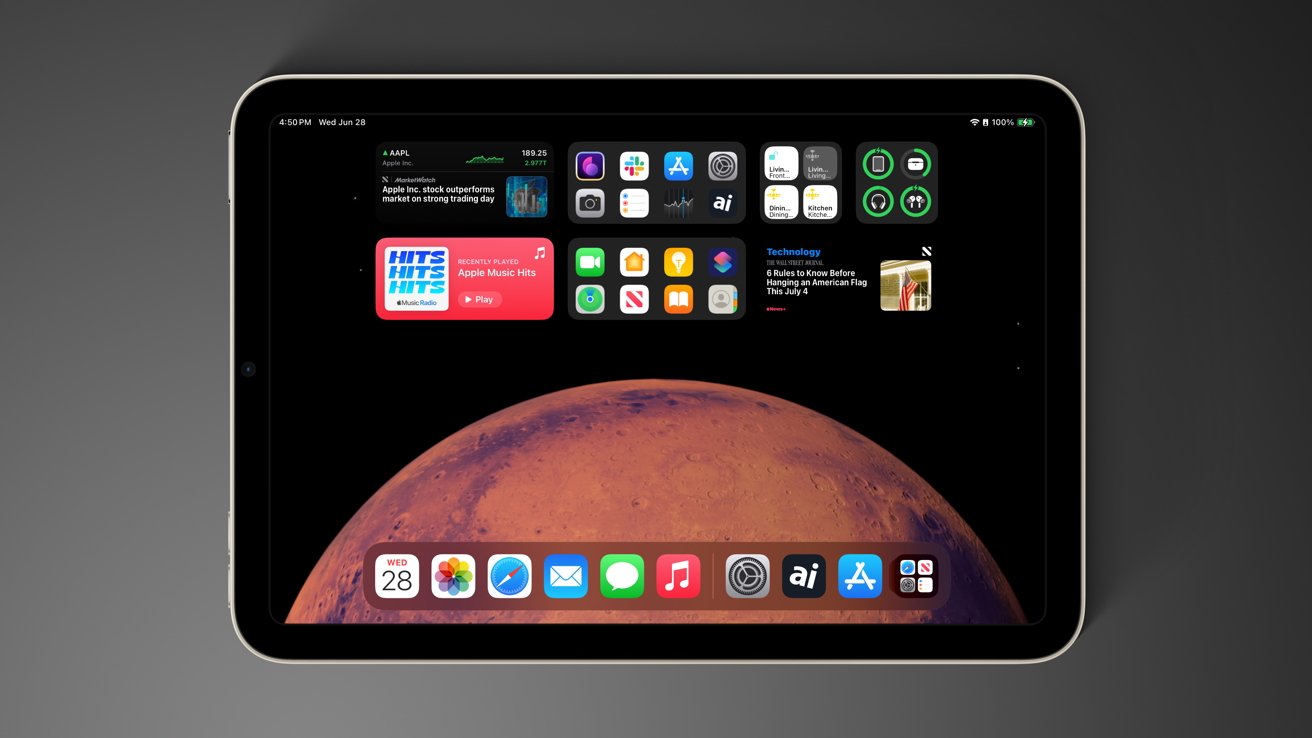 Интерактивные виджеты также доступны на iPad.