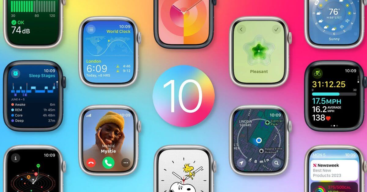 watchOS 10 выходит на Apple Watch с новыми циферблатами, виджетами, обновленными приложениями и многим другим.