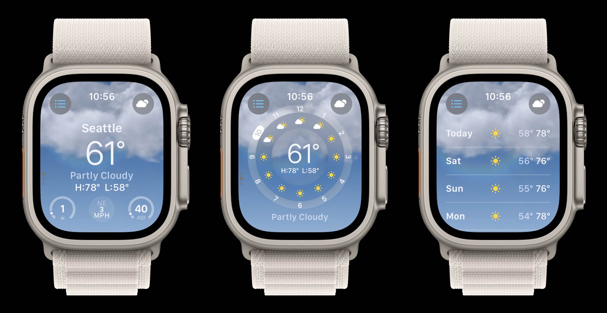 новое приложение «Погода» для Apple Watch 1