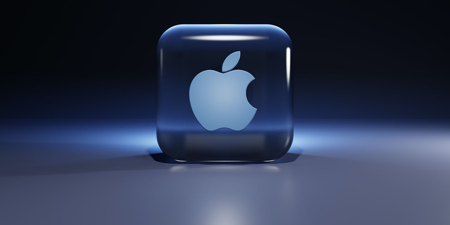Закон о цифровых рынках антимонопольное законодательство |  Логотип Apple на стеклянной пластине