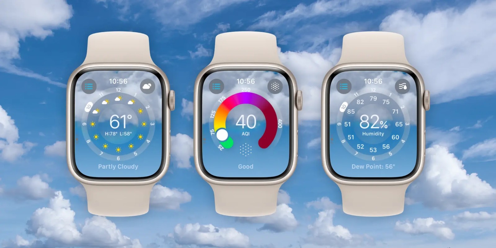 новое приложение «Погода» для Apple Watch в watchOS 10