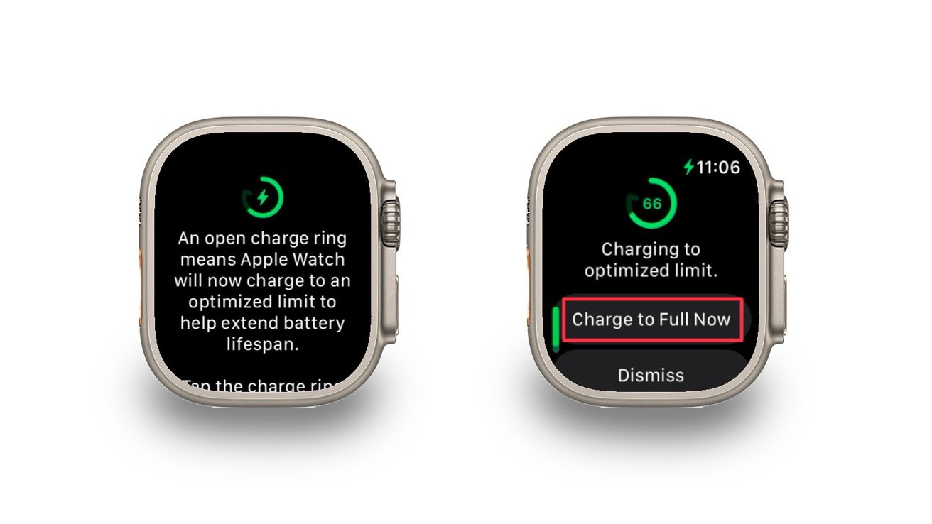 Allow Apple Watch to charge up to 100%