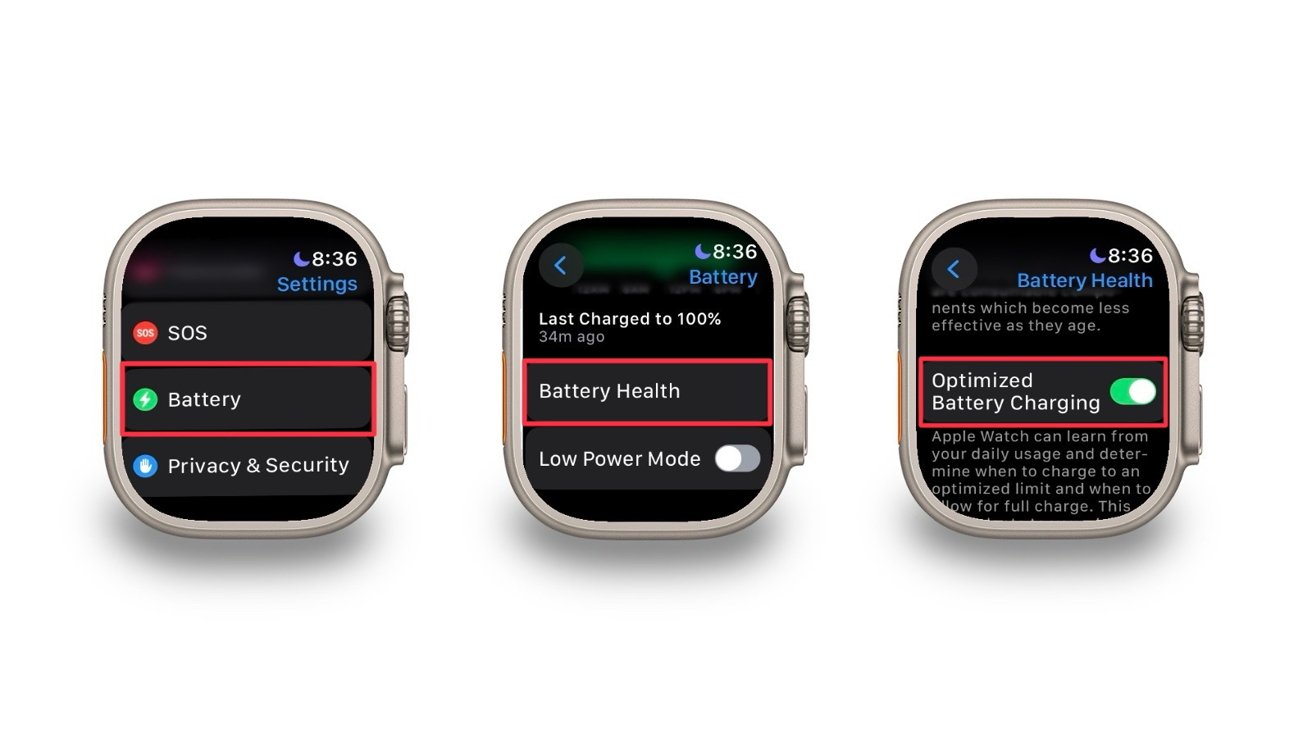 Disable Optimized Battery Limit on Apple Watch