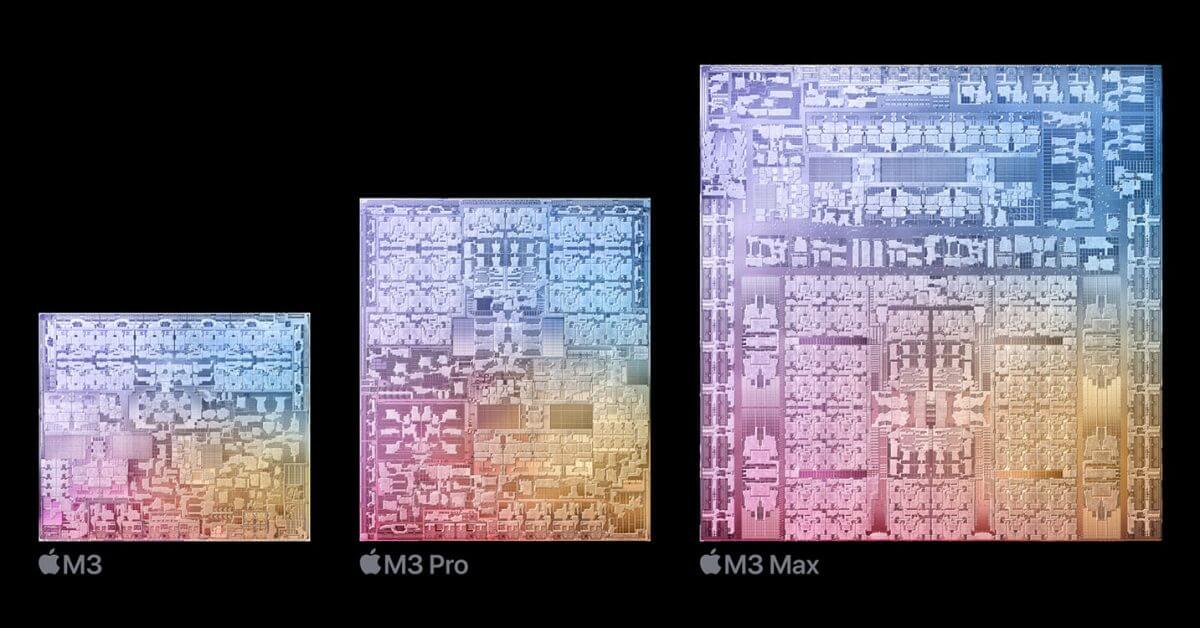Сравниваются все процессоры Apple, поскольку M3 Max соответствует M2 Ultra.